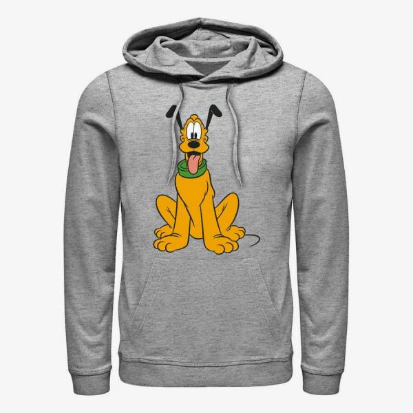 Queens Disney Classic Mickey - Traditional Pluto Unisex Hoodie Heather Grey