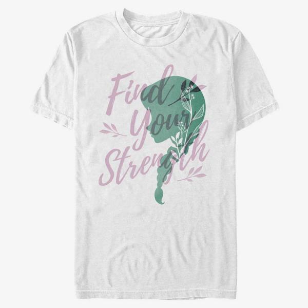 Tričko Merch Disney Frozen - Strength Sil Anna Unisex T-Shirt White S