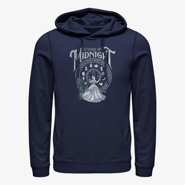Mikina Merch Disney Cinderella - STROKE OF MIDNIGHT Unisex Hoodie Navy Blue XXL