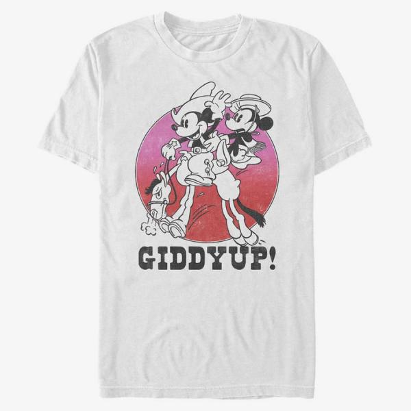 Tričko Merch Disney Classic Mickey - Giddyup Unisex T-Shirt White XXL