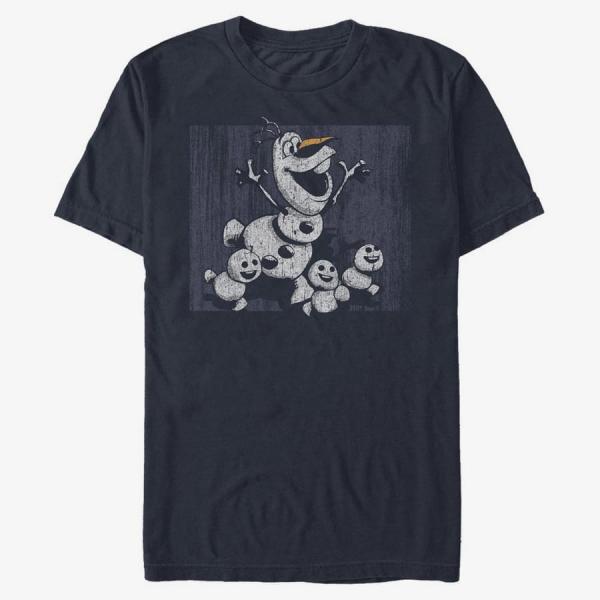 Queens Disney Frozen - Olaf and Snowmies Unisex T-Shirt Navy Blue