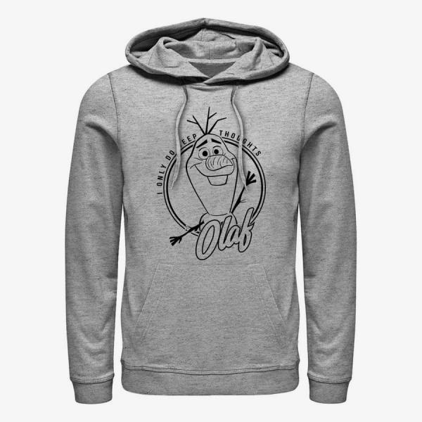 Mikina Merch Disney Frozen 2 - Deep Thought Olaf Unisex Hoodie Heather Grey M