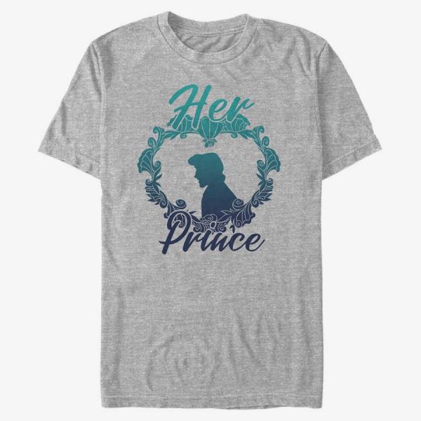 Tričko Merch Disney The Little Mermaid - Her Prince Unisex T-Shirt Heather Grey S