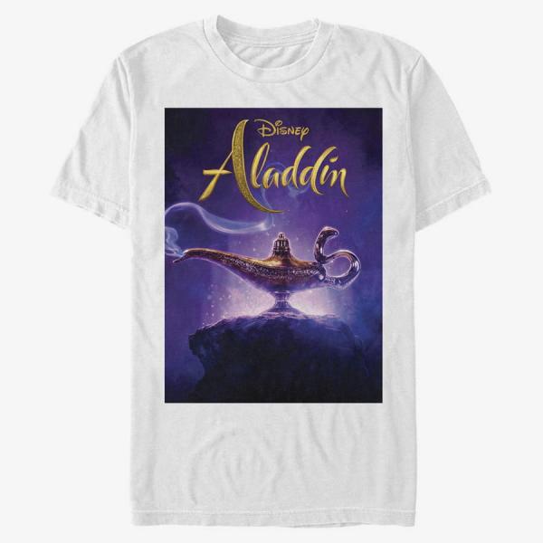 Tričko Merch Disney Aladdin: Live Action - Aladdin Live Action Cover Unisex T-Shirt White S