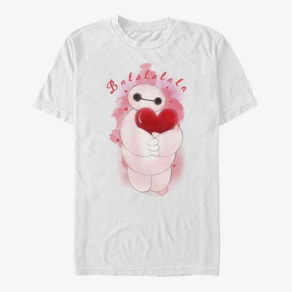 Tričko Merch Disney Big Hero 6 Movie - It's V-Day Unisex T-Shirt White XXXL