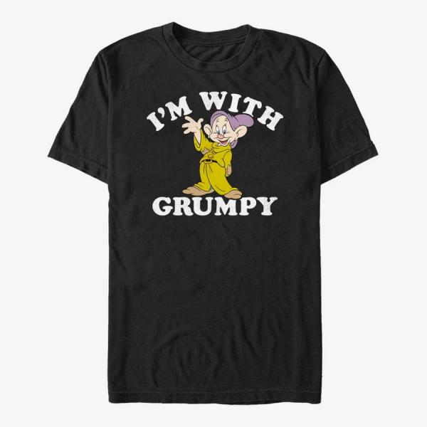 Tričko Merch Disney Snow White and the Seven Dwarfs - With Grumpy Unisex T-Shirt Black M