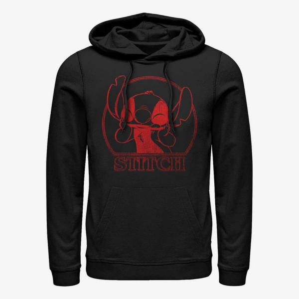 Queens Disney Lilo & Stitch - Stranger Stitch Unisex Hoodie Black