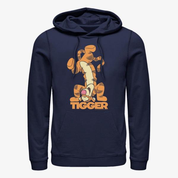 Queens Disney Winnie the Pooh - Tigger Bounce Unisex Hoodie Navy Blue