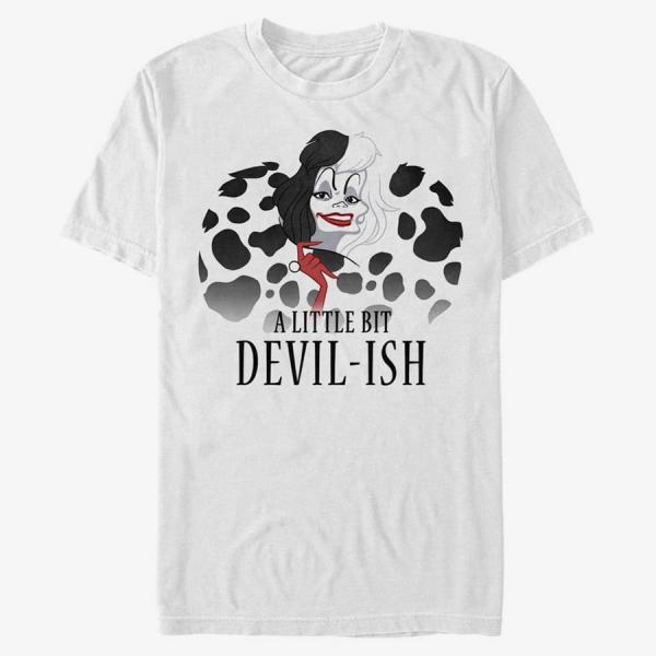 Tričko Merch Disney 101 Dalmatians - Scary Evil Cruella Unisex T-Shirt White XXXL
