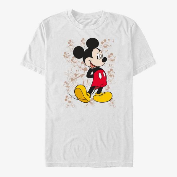 Tričko Merch Disney Mickey And Friends - Many Mickeys Unisex T-Shirt White S