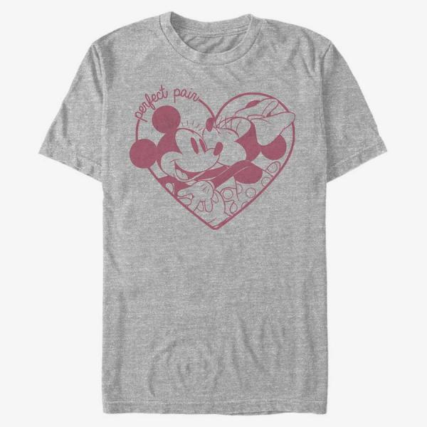 Tričko Merch Disney Classic Mickey - Perfect Pair Unisex T-Shirt Heather Grey L