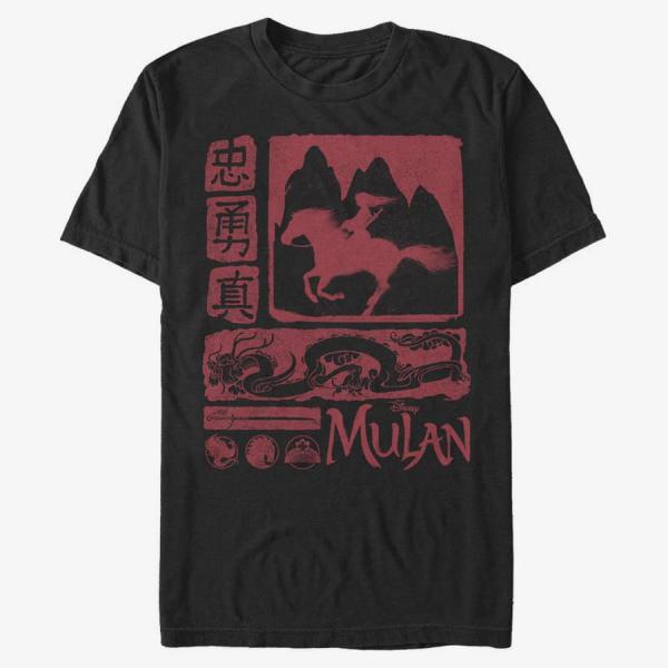 Queens Disney Mulan: Live Action - Mulan Block Unisex T-Shirt Black