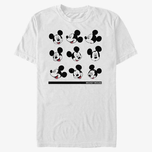 Tričko Merch Disney Classic Mickey - Mickey Expressions Unisex T-Shirt White XL