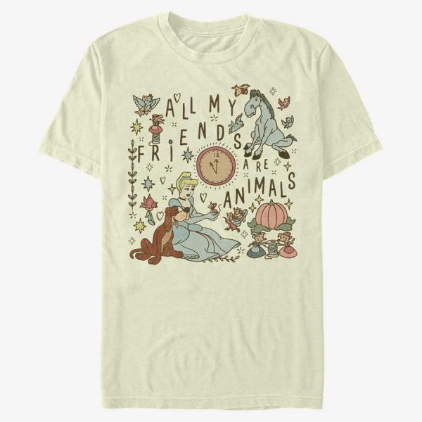 Queens Disney Cinderella - All My Friends Are Animals Redux Unisex T-Shirt Natural