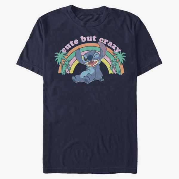 Tričko Merch Disney Lilo & Stitch - Kawaii Stitch Unisex T-Shirt Navy Blue L