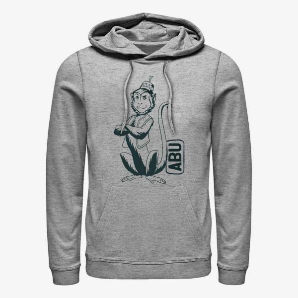 Queens Disney Aladdin: Live Action - Abu Side Kick Pocket Unisex Hoodie Heather Grey