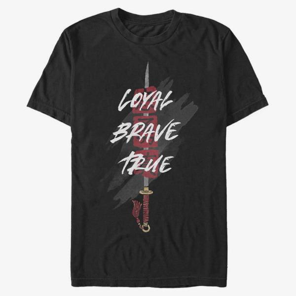 Tričko Merch Disney Mulan: Live Action - Sword Insignia Unisex T-Shirt Black M