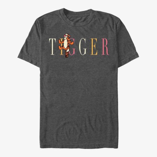 Tričko Merch Disney Winnie the Pooh - Tigger Fashion Unisex T-Shirt Dark Heather Grey M
