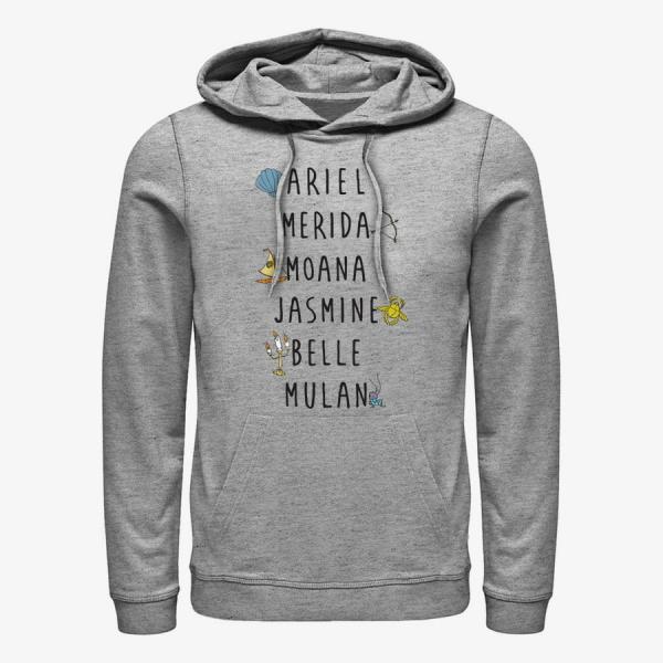Queens Disney Princess - NAME STACK Unisex Hoodie Heather Grey