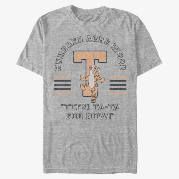 Tričko Merch Disney Winnie the Pooh - Tigger Collegiate Unisex T-Shirt Heather Grey S