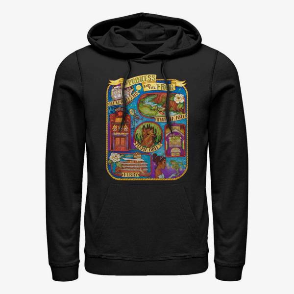 Mikina Merch Disney The Princess & The Frog - MAP Unisex Hoodie Black S