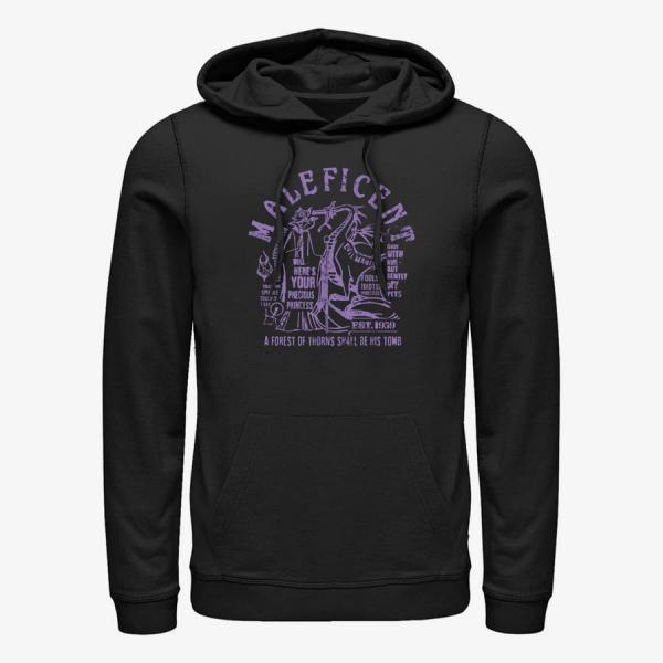 Queens Disney Sleeping Beauty - Maleficent Verbiage Unisex Hoodie Black