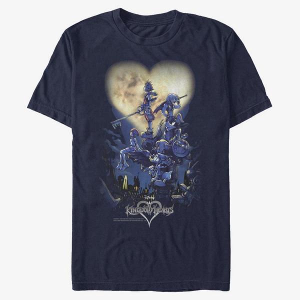 Tričko Merch Disney Kingdom Hearts - Poster Logo Unisex T-Shirt Navy Blue L