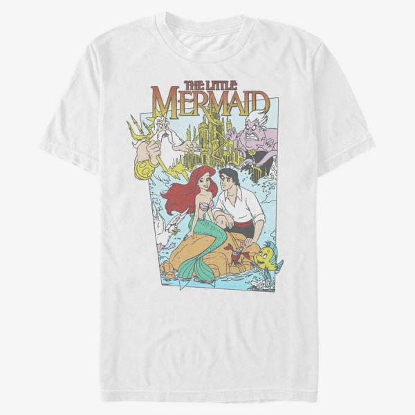 Tričko Merch Disney The Little Mermaid - Mermaid Cover Unisex T-Shirt White M