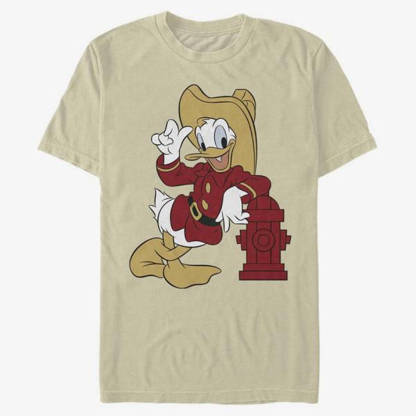Tričko Merch Disney Classic Mickey - Firefighting Donald Unisex T-Shirt Natural L
