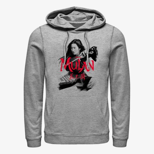 Mikina Merch Disney Mulan: Live Action - Fighting Stance Unisex Hoodie Heather Grey M