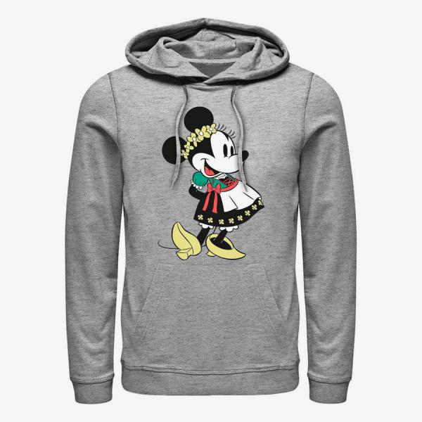 Mikina Merch Disney Classic Mickey - Dirndl Basics Unisex Hoodie Heather Grey XXXL