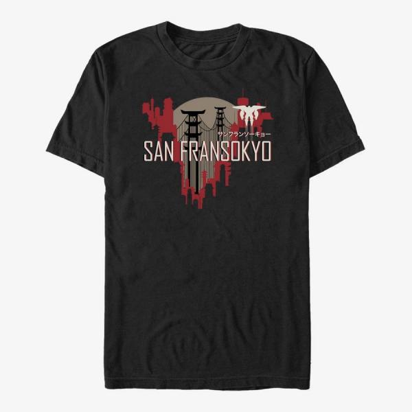 Tričko Merch Disney Big Hero 6 Series - San Fransokyo Visit Unisex T-Shirt Black S
