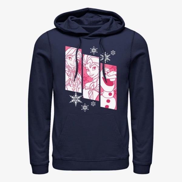 Mikina Merch Disney Frozen - Snow Trio Unisex Hoodie Navy Blue M