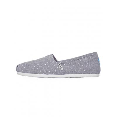 Espadrij Toms classic grey chambray polka dot