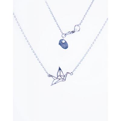 Náhrdelník Timi Crane Origami thin Necklace silver finishing