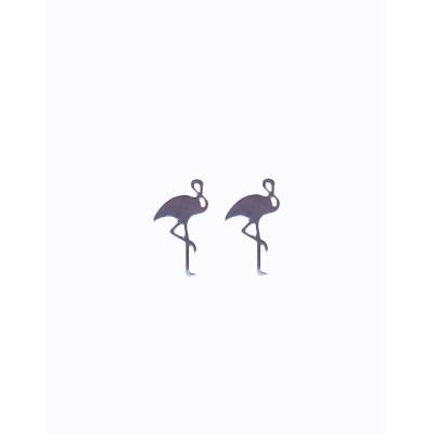 Naušnice timi Flamingo Earrings silver finishing