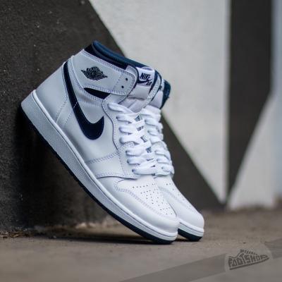 Air Jordan 1 Retro High OG (BG) White/ Midnight Navy