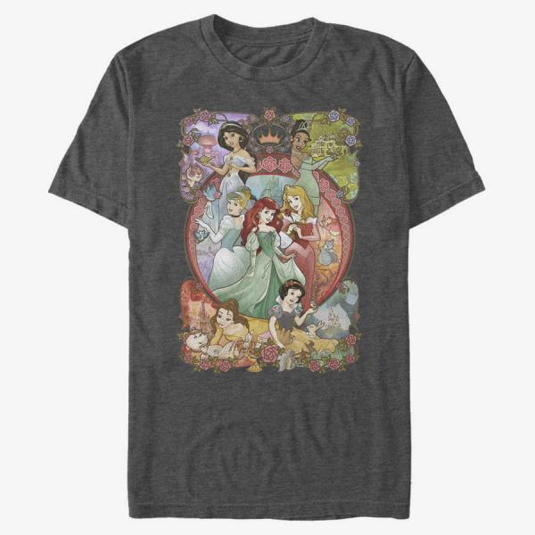 Queens Disney Princesses - Princess Power Unisex T-Shirt Dark Heather Grey