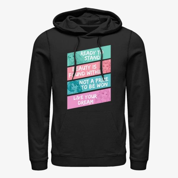 Mikina Merch Disney Princesses - Motivational Princess Unisex Hoodie Black M