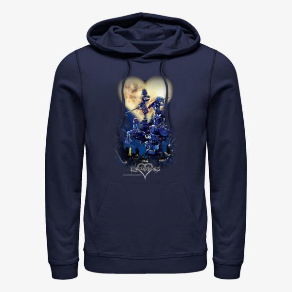 Queens Disney Kingdom Hearts - Poster Logo Unisex Hoodie Navy Blue
