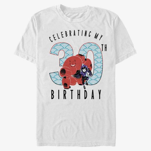 Tričko Merch Disney Big Hero 6 Movie - Baymax 30 Years Unisex T-Shirt White XXXL