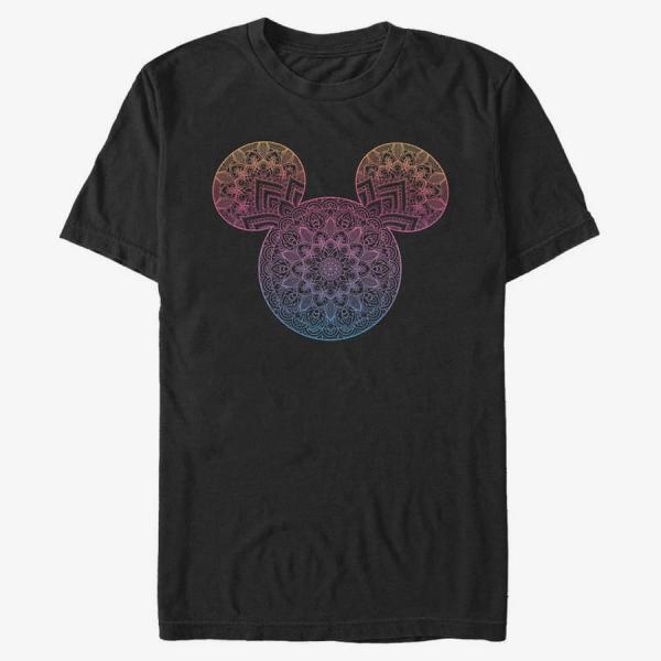 Tričko Merch Disney Classic Mickey - Mickey Mandala Fill Unisex T-Shirt Black L
