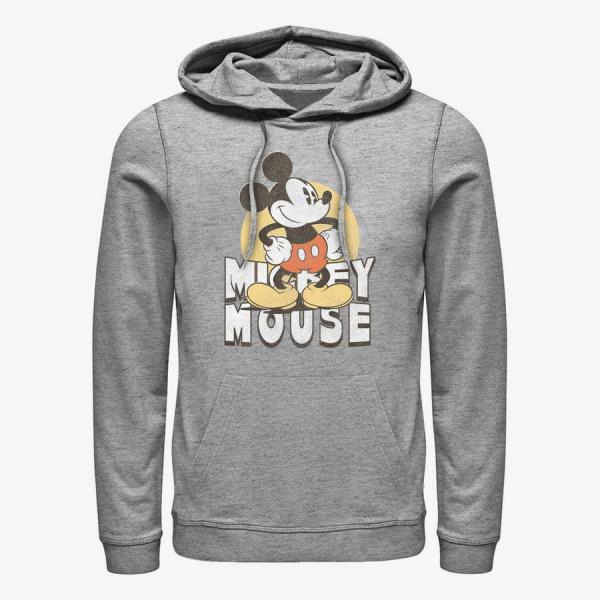 Mikina Merch Disney Mickey Classic - Vintage Mickey Unisex Hoodie Heather Grey S