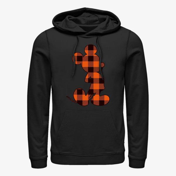 Mikina Merch Disney Mickey Classic - Autumn Buffalo Check Mickey Unisex Hoodie Black L
