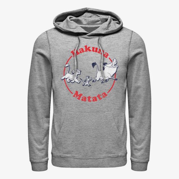 Mikina Merch Disney The Lion King - Classic Motto Unisex Hoodie Heather Grey M
