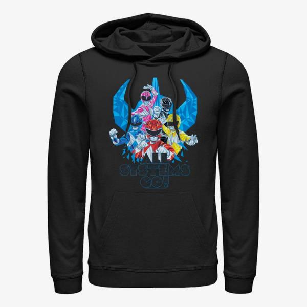 Mikina Merch Hasbro Vault Power Rangers - Systems Go Unisex Hoodie Black S