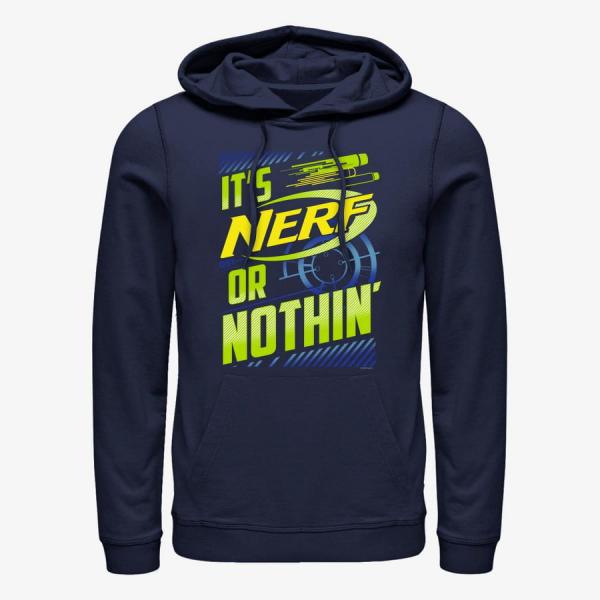Mikina Merch Hasbro Vault Nerf - Nerf or Nuthin Unisex Hoodie Navy Blue L