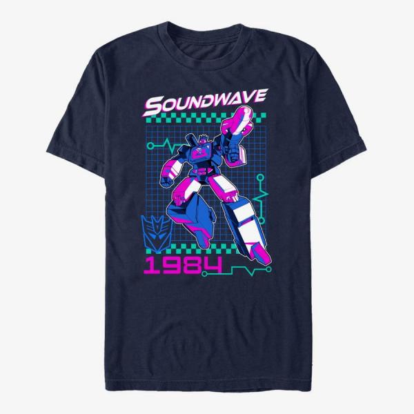 Tričko Merch Hasbro Vault Transformers - Soundwave Retro Unisex T-Shirt Navy Blue S