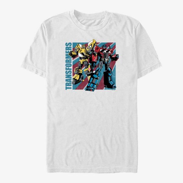 Tričko Merch Hasbro Vault Transformers - Transform Merica Unisex T-Shirt White S