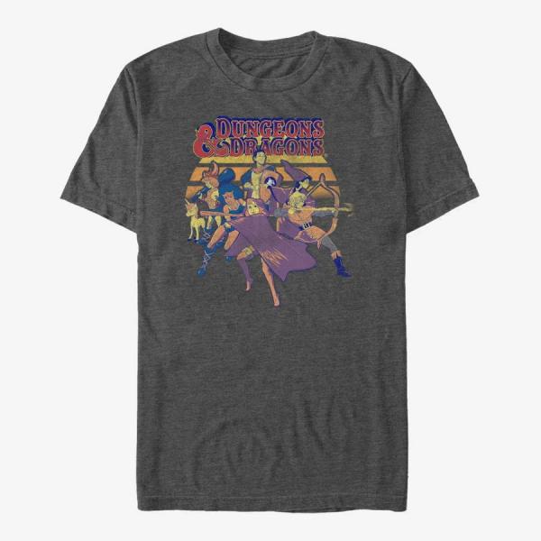 Queens Dungeons & Dragons - Retro DD Unisex T-Shirt Dark Heather Grey